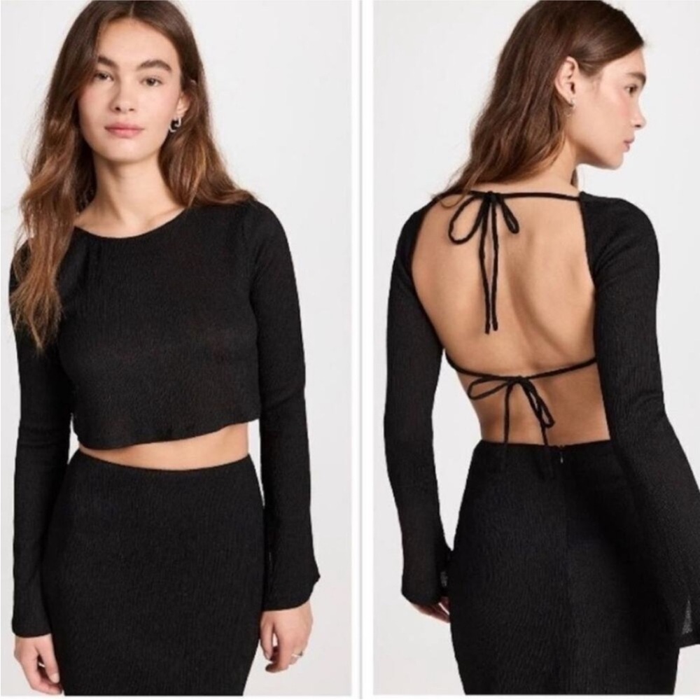 RUMER THE LABEL NWT the Tucker crop top -black -XL